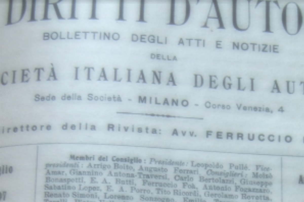 Conferenza, 15 maggio 2018  “Il Diritto d’autore e le scene teatrali tra Otto e Novecento”